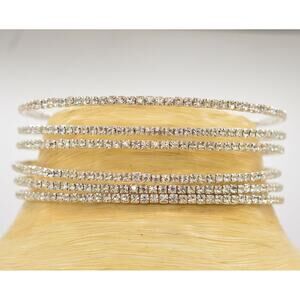 Lavish Statement Crystal Choker Necklace Bridal Ice Chunky Rhinestone Y2K Bin3B